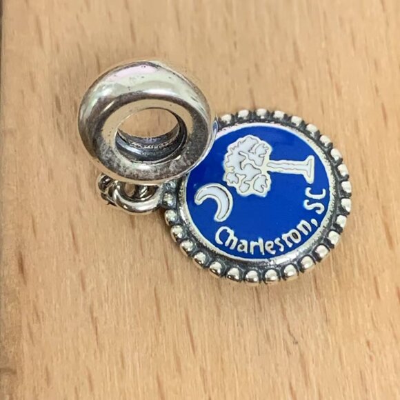 Pandora Charleston Charm South Carolina Flag Pendant, S925 Silver Bracelets - Picture 3 of 4